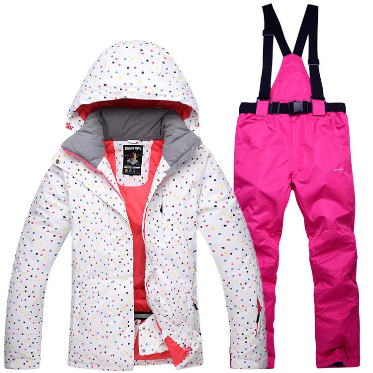 Winter Women Ski Suit Thermal Ski Jacket Pants Set Windproof Waterproof Snowboarding Jacket Female Skiing Suits Snow Coat