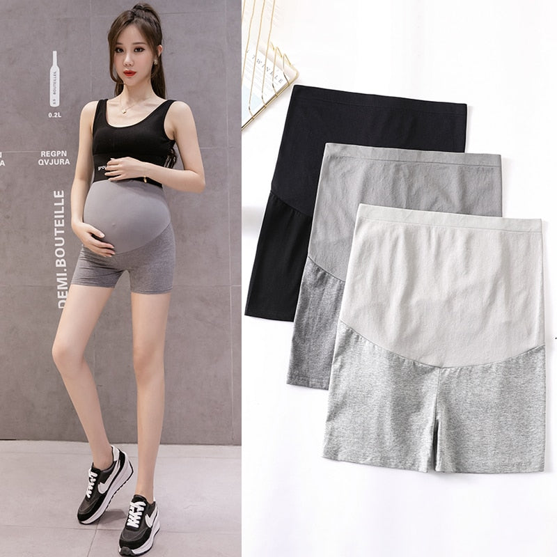 5648# Summer Thin Cotton Maternity Short Legging Belly Seamless Hot Shorts for Pregnant Women Casual Yoga Pregnancy Underpants