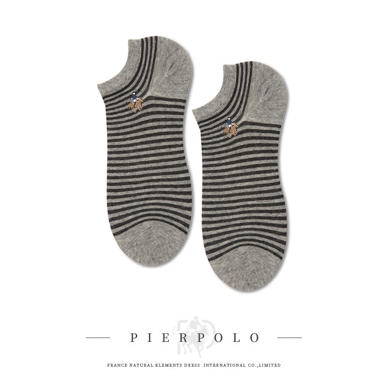PIER POLO Socks Men Hot Sale Summer Socks Cotton Men's Fashion Short Socks 5 pairs/lot harajuku Happy Socks Men