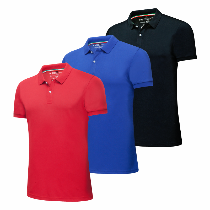 Men's Quick Dry Short Sleeve Breathable Sports Performance Polo Shirt 3 Piece - Classic Slim Selectable Yardage