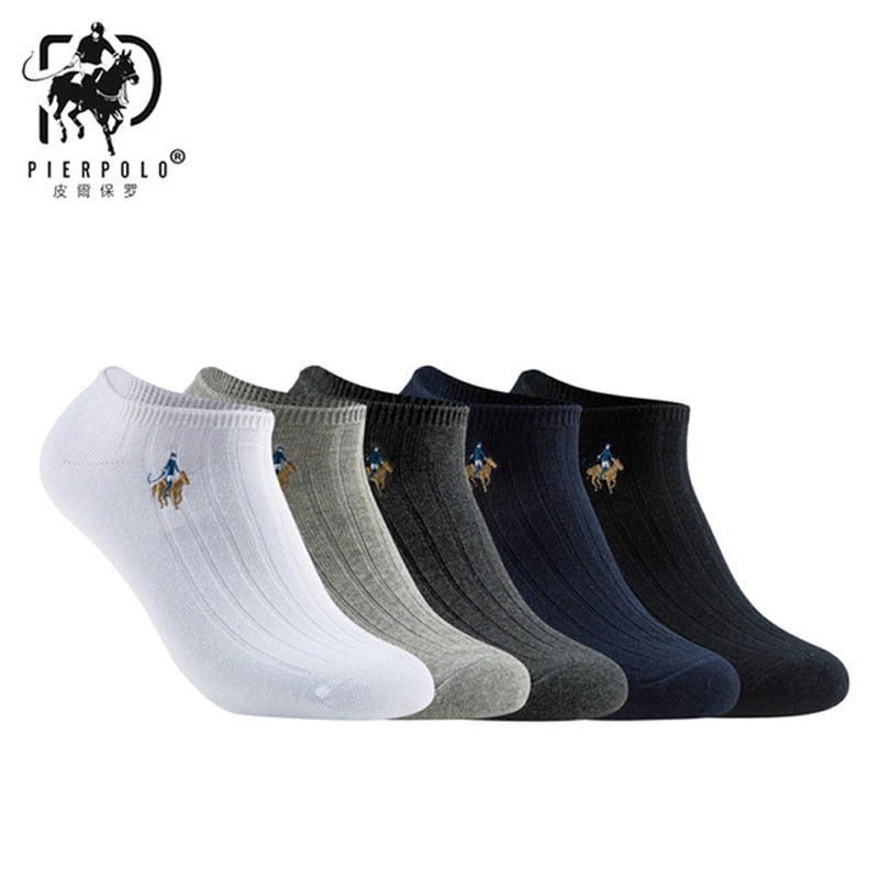 PIER POLO Socks Men Hot Sale Summer Socks Cotton Men's Fashion Short Socks 5 pairs/lot harajuku Happy Socks Men