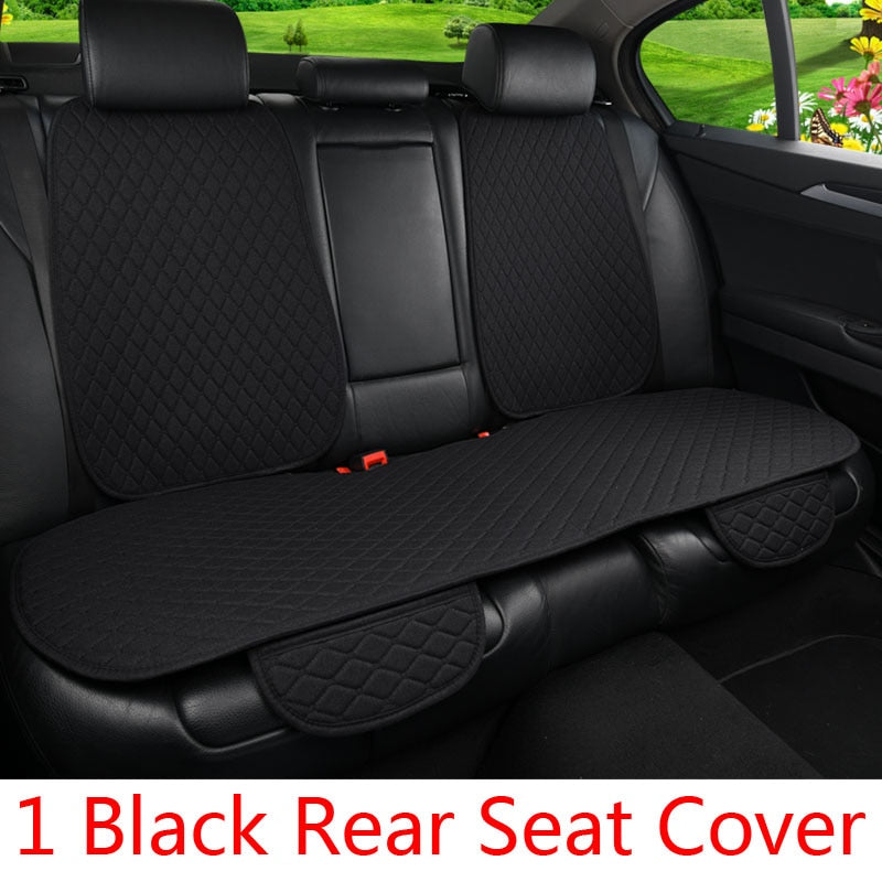 Summer Car Seat Cover Protector Auto Flax Front Back Rear Backrest Linen Seat Cushion Pad for Automotive Interior Truck Suv Van