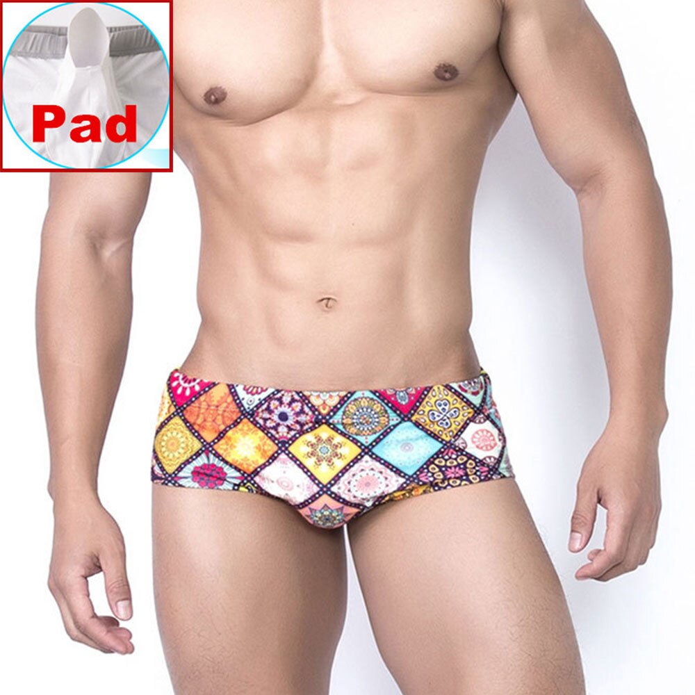 Swimwear Men Retro Grid Bikini Swimsuits Swim Boxer Trunks Board Surf Shorts Classic Brazilian Cut Beach Underwear Briefs