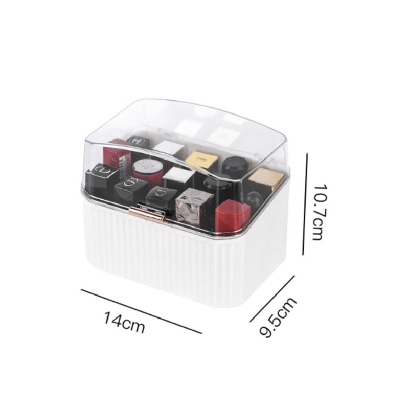 Makeup Organizer Cosmetic Storage Box Lipstick Rack Jewelry Storage Box Cosmetic Brush Portable Drawer with Cover Dust-proof