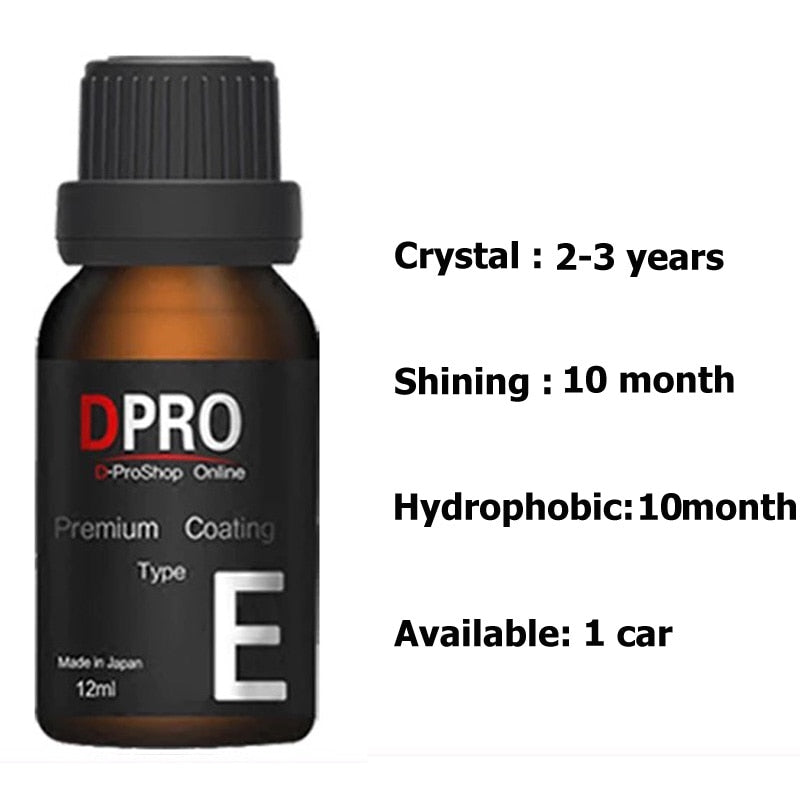 Dpro Ceramic Car Coating Nano Paint Care Car Polish Liquid Glass Anti Scratch Hydrophobic Coating Auto Detailing Japan Imports