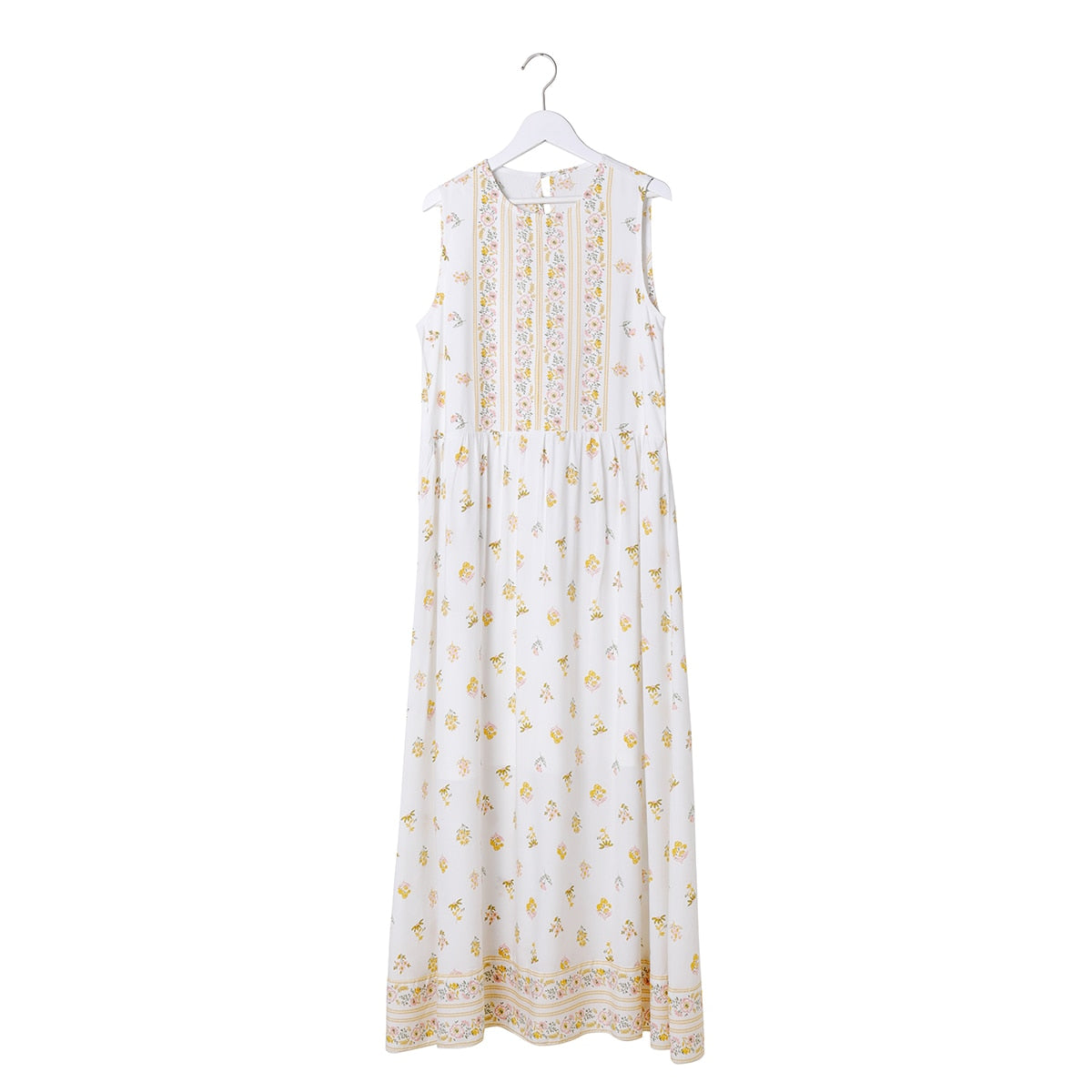 Jastie Sleeveless Summer Women Dress Floral Print O-Neck Boho Long Dresses Hippie Chic Casual Beach Maxi Dress Vestidos 2022