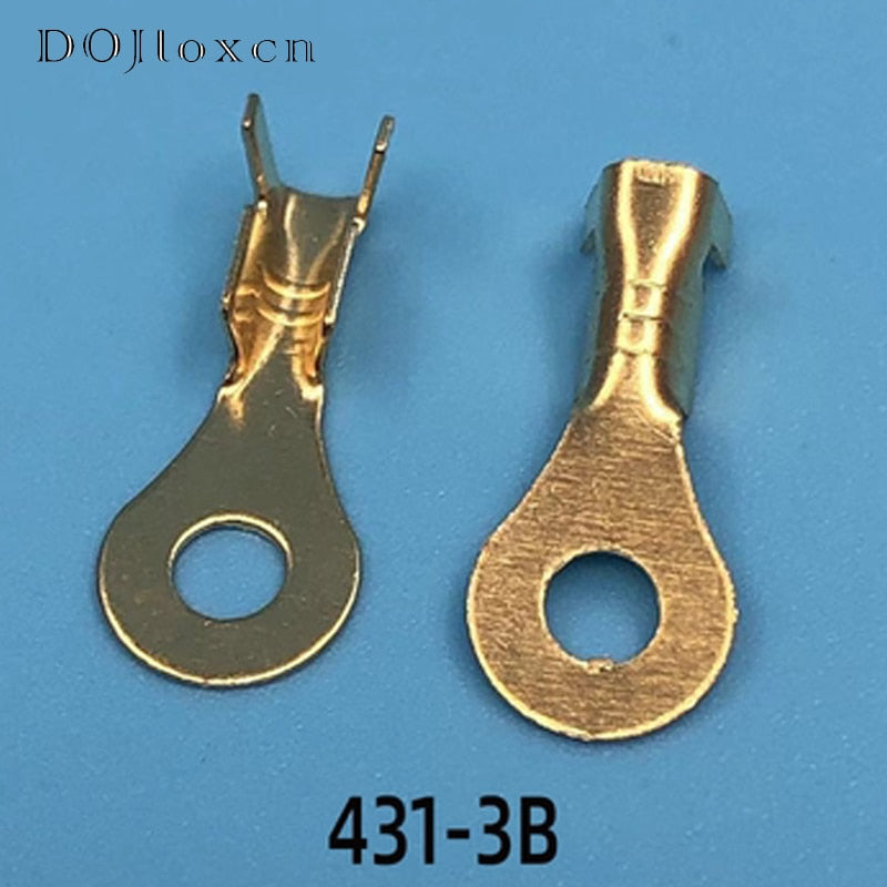 20/50/200/500 Pcs Auto Splices Ring Round Terminal Crimping Loose Pins Wiring Plug Tab Copper Opening Nose End DJ431-3B DJ431-4B