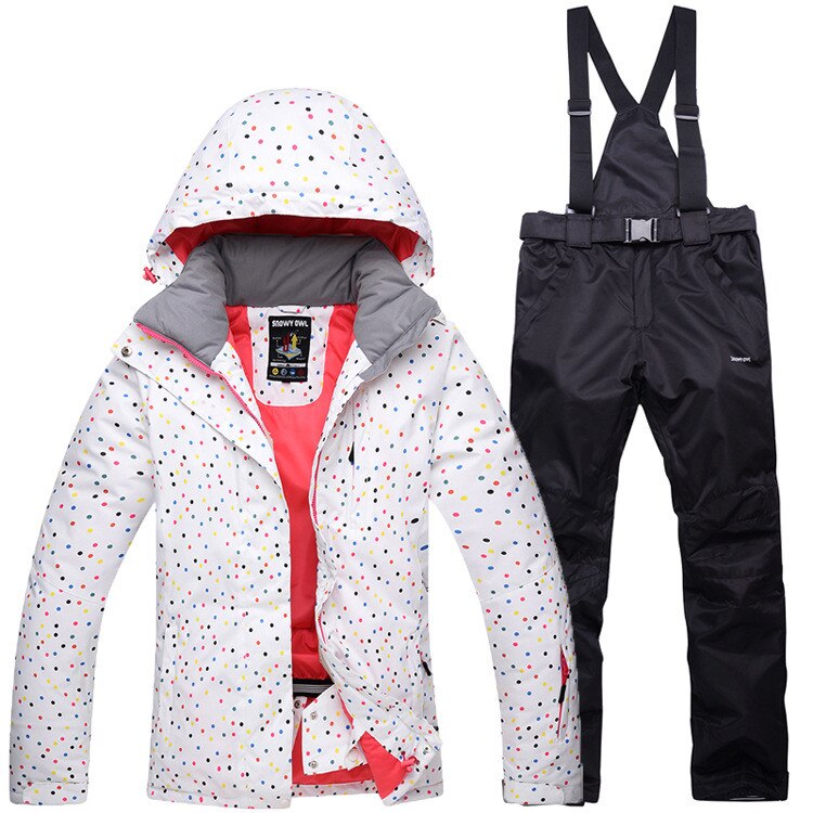 Winter Women Ski Suit Thermal Ski Jacket Pants Set Windproof Waterproof Snowboarding Jacket Female Skiing Suits Snow Coat