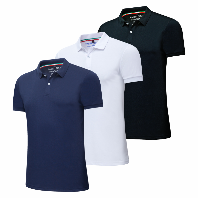 Men's Quick Dry Short Sleeve Breathable Sports Performance Polo Shirt 3 Piece - Classic Slim Selectable Yardage