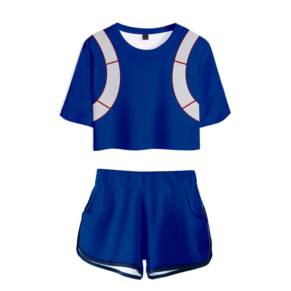 Girl MHA My Hero Academy Cosplay Costume Ochaco Uraraka Asui Tsuyu Summer Skirt Plus Size Todoroki Shoto Bakugou Katsuki Suits