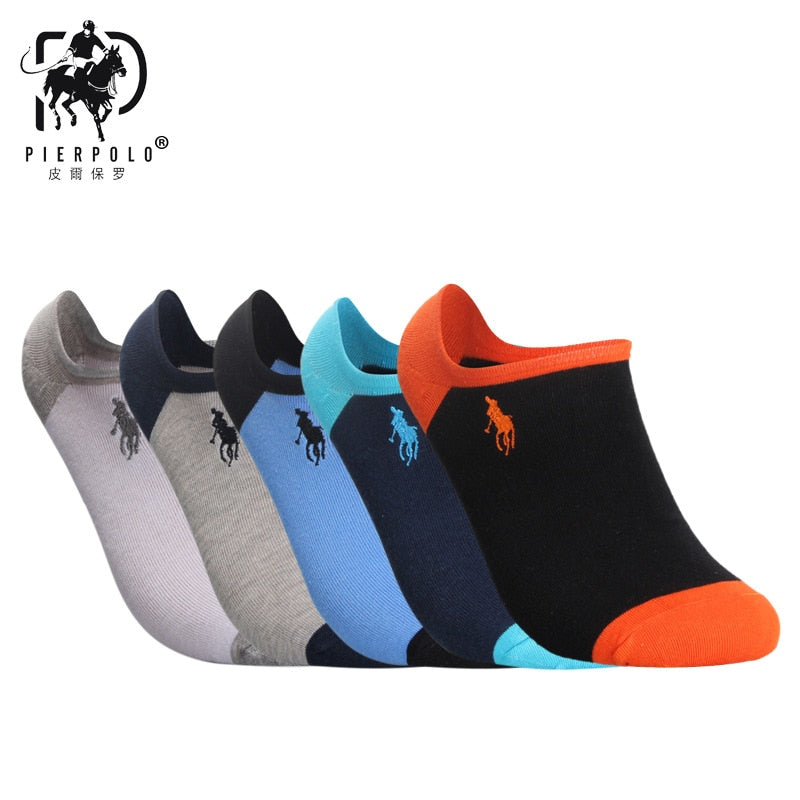 PIER POLO Socks Men Hot Sale Summer Socks Cotton Men's Fashion Short Socks 5 pairs/lot harajuku Happy Socks Men