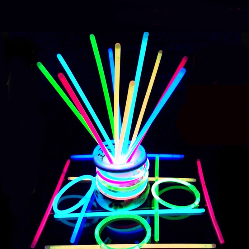 Party Fluorescence Light Glow Sticks Bracelets Necklaces Neon For Wedding Party Glow Sticks Bright Colorful Glow Stick