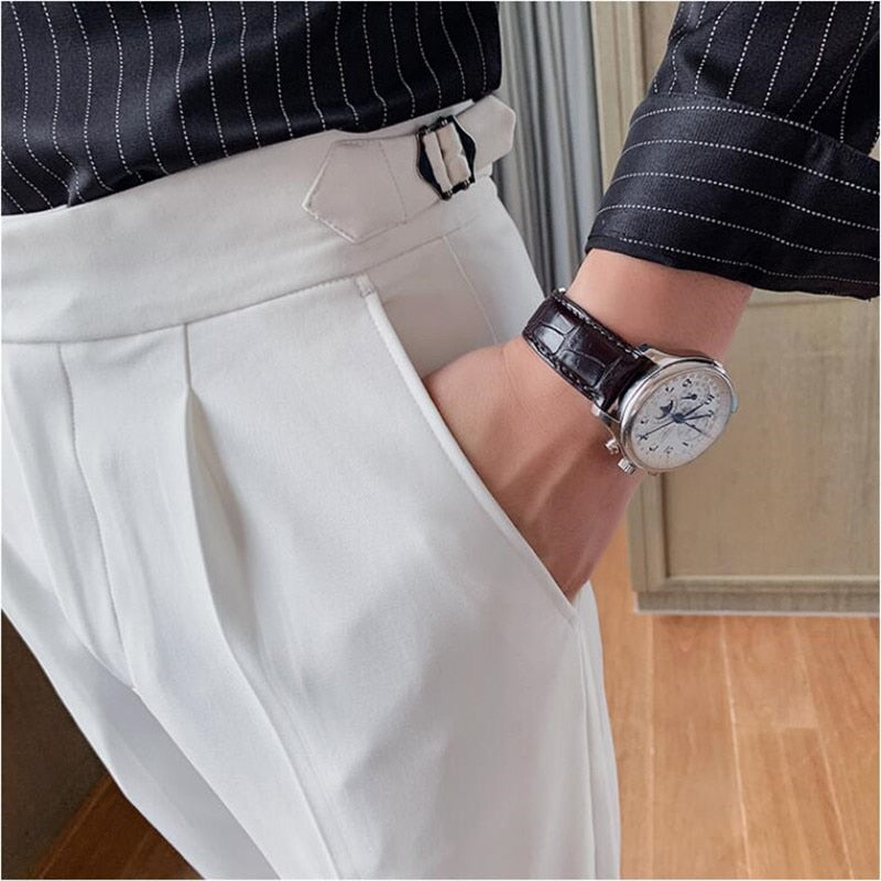High Quality White Wedding Dress Pants Men Business Suit Pant Casual Slim Fit Formal Pants Pantalon Costume Men Suit Trousers