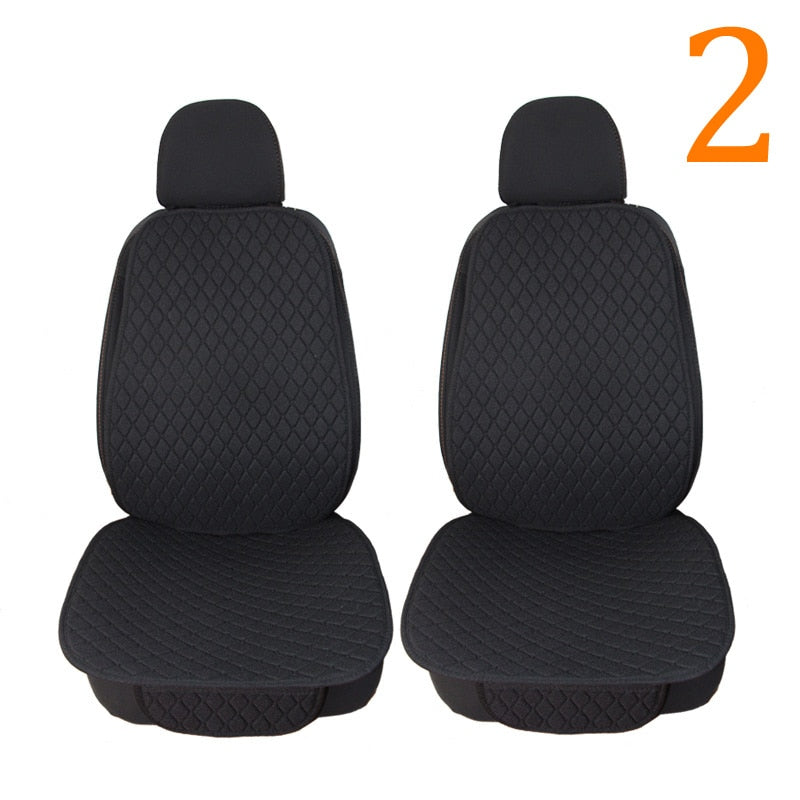 Summer Car Seat Cover Protector Auto Flax Front Back Rear Backrest Linen Seat Cushion Pad for Automotive Interior Truck Suv Van