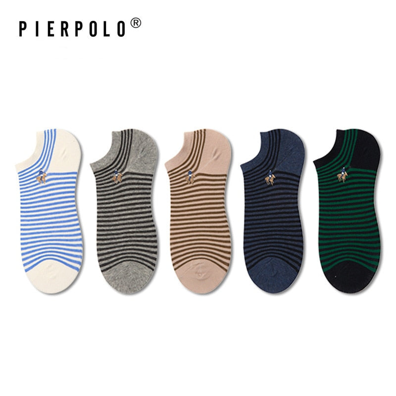 PIER POLO Socks Men Hot Sale Summer Socks Cotton Men's Fashion Short Socks 5 pairs/lot harajuku Happy Socks Men