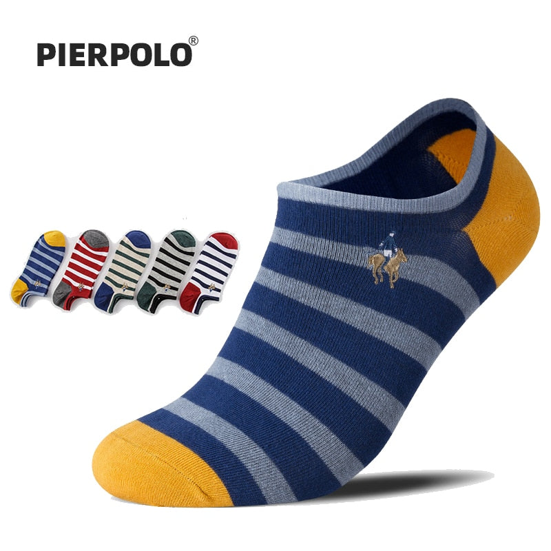 PIER POLO Socks Men Hot Sale Summer Socks Cotton Men's Fashion Short Socks 5 pairs/lot harajuku Happy Socks Men