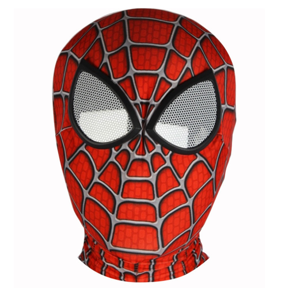 Adult Spiderman Mask Peter Parker Miles Morales Raimi Superhero Cosplay Costume Masks Lens Prop Face Mask Halloween