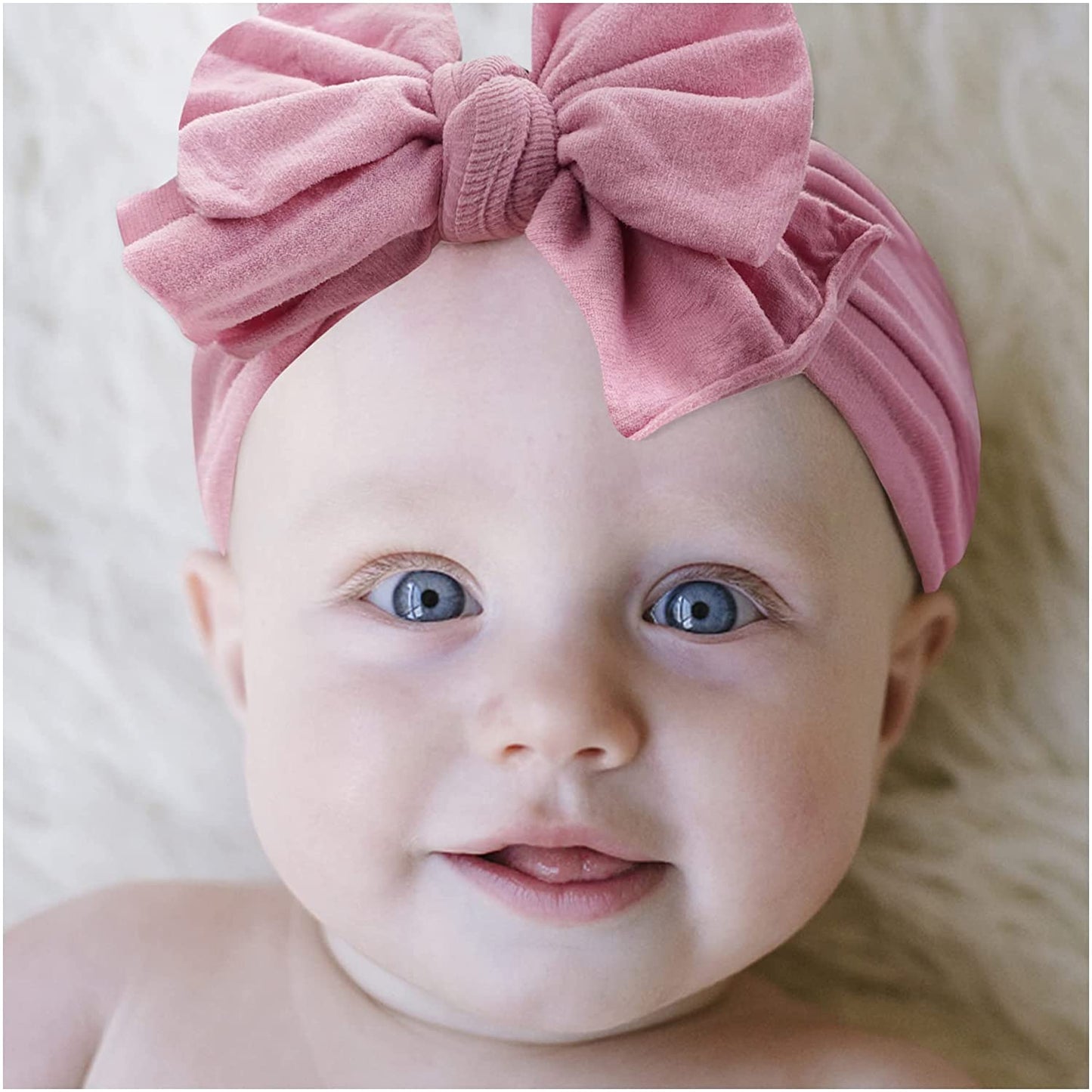 12 Pcs Baby Headband Newborn Soft Elastic Baby Turban Headband Bowknot Headbands for Baby Girls