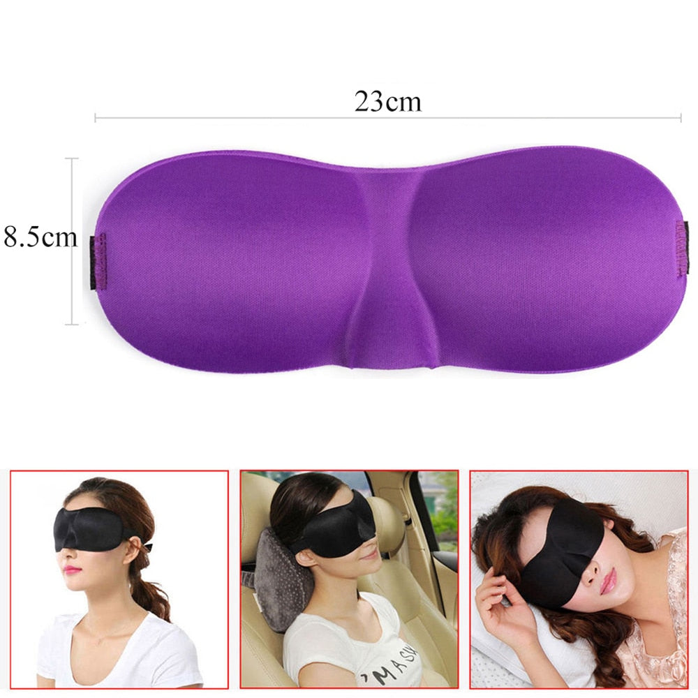 Tcare Breathable 3D Sleeping Eye Masks Cotton Padded Eyes Patch Light Blocking Use for School Home Office & Travel Beach Camping