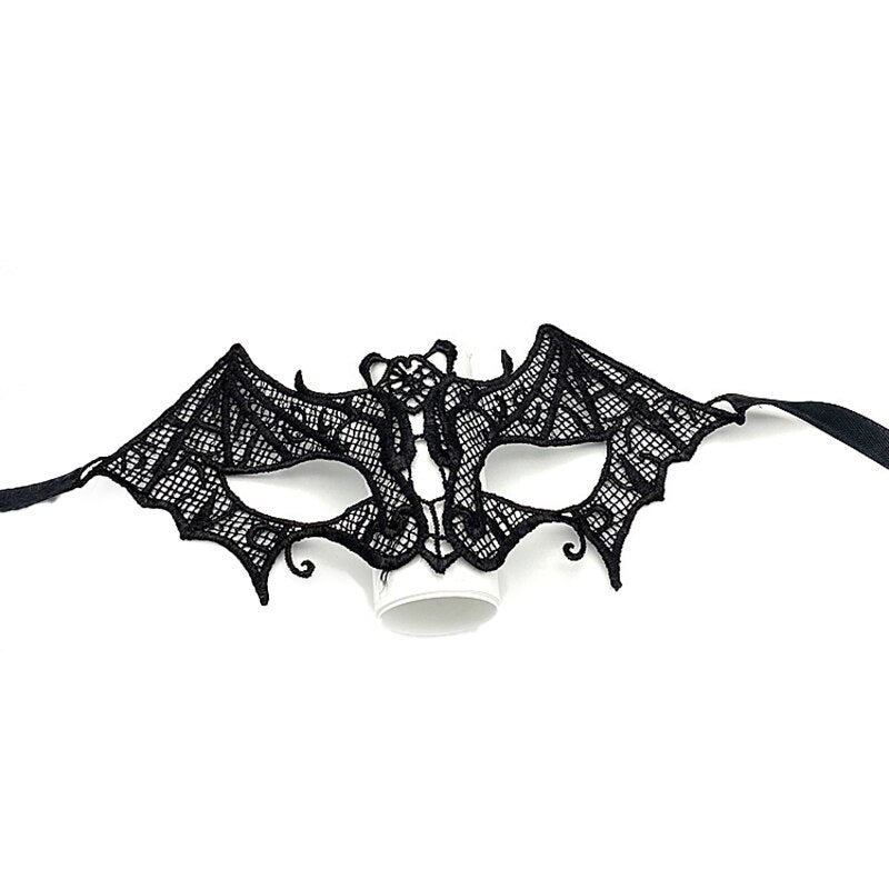 Women Hollow Lace Masquerade Face Mask Sexy Cosplay Prom Party Props Costume Halloween Masquerade Mask Nightclub Queen Eye Mask