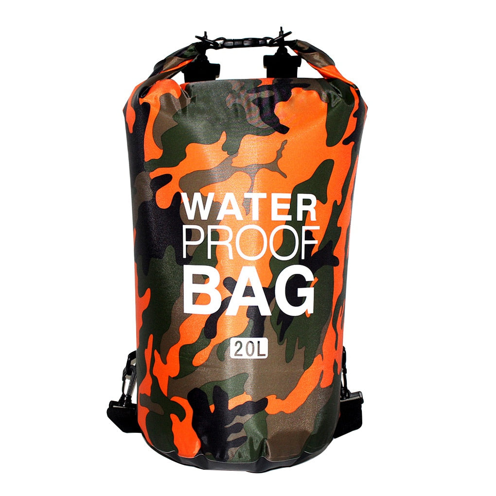 30L Waterproof Swimming Bag Dry Sack Camouflage Colors Fishing Boating Kayaking Storage Drifting Rafting Bag 2L 5L 10L 15L 20L