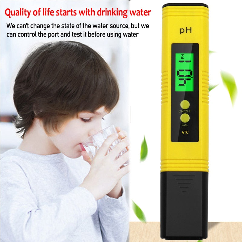PH Meter 0.01 High Precision for Water Quality Tester with 0-14 Measurement Range Suitable Aquarium Swimming Pool