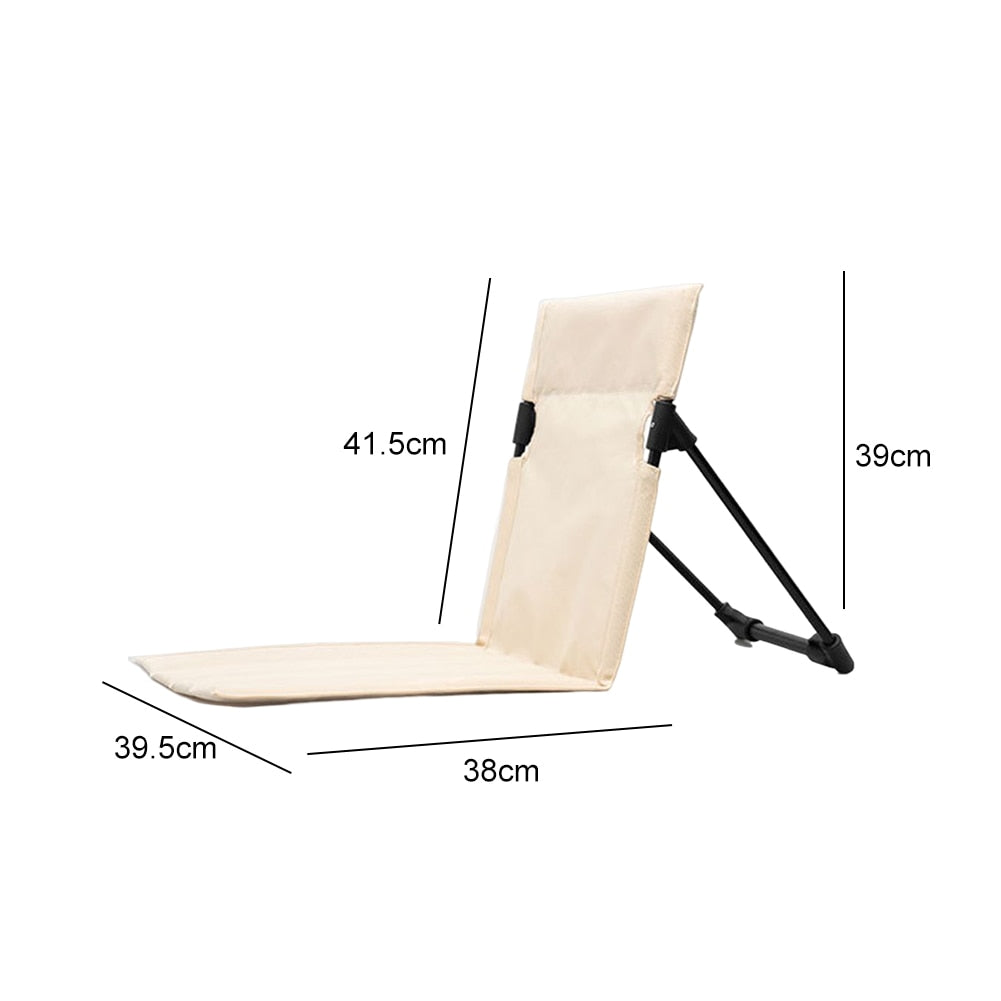 Foldable Camping Chair Outdoor Garden Single Lazy Chair Backrest Cushion Picnic Supplies Camping Folding Back Chair Beach Chairs