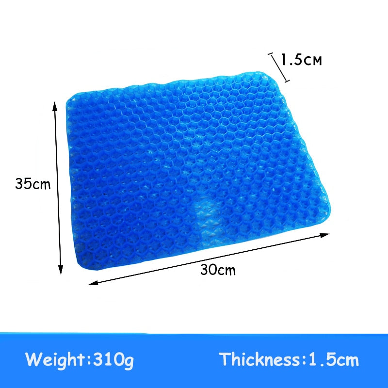 Summer Gel Seat Cushion Breathable Honeycomb Design For Pressure Relief Back Tailbone Pain - Home Office Chair Cars Wheelchair