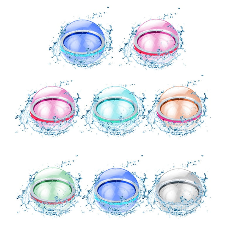 Magnetic Reusable Water Balloons Refillable Water Balloon Quick Fill Self Sealing Water Bomb Splash Balls for Kids Swimming Pool