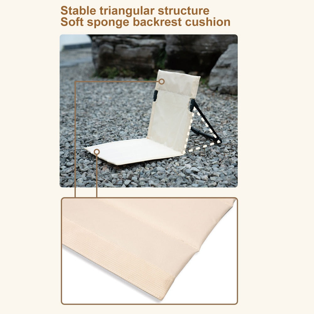 Foldable Camping Chair Outdoor Garden Single Lazy Chair Backrest Cushion Picnic Supplies Camping Folding Back Chair Beach Chairs