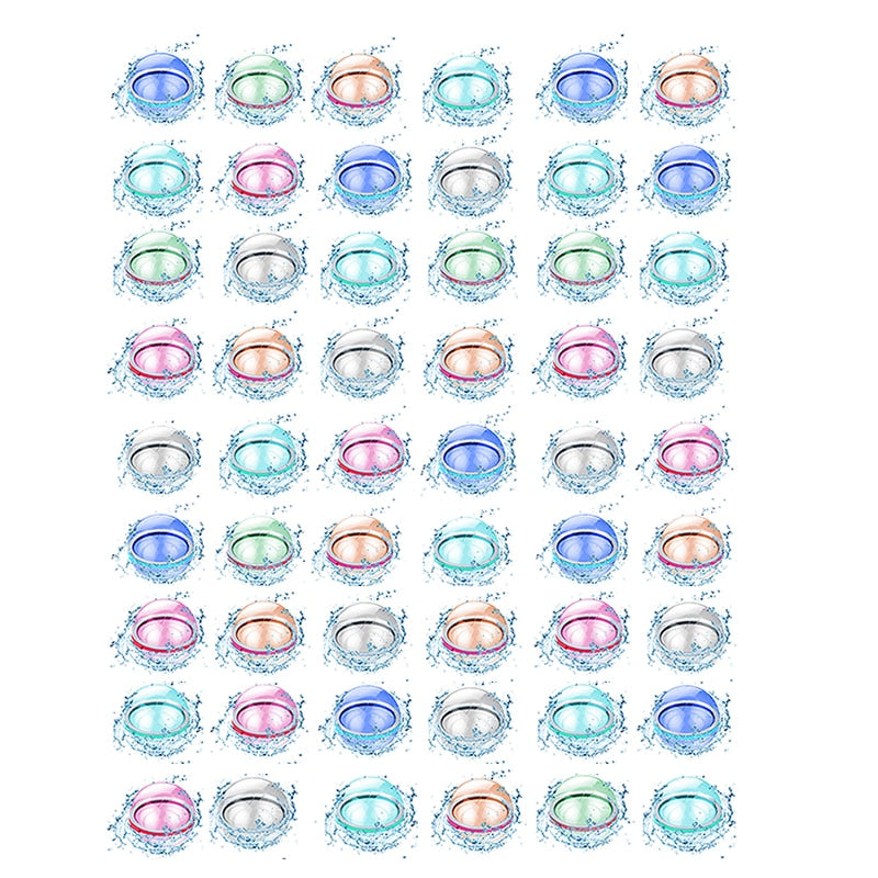 Magnetic Reusable Water Balloons Refillable Water Balloon Quick Fill Self Sealing Water Bomb Splash Balls for Kids Swimming Pool