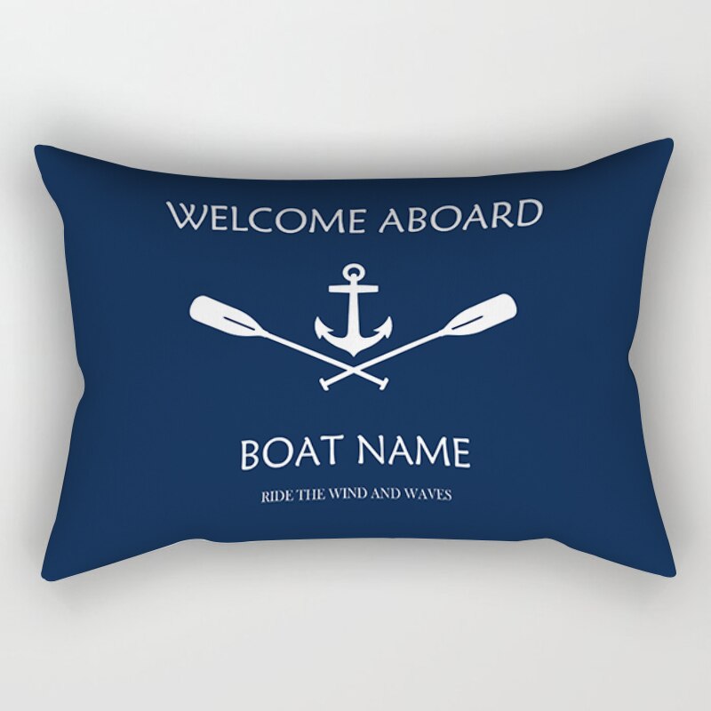 Dark blue nautical series sofa cushion cover 40*60 home decoration waist pillow cover cushion cover 30*50 can be customized