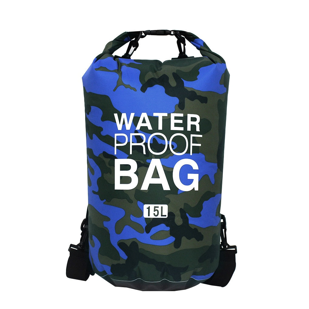 30L Waterproof Swimming Bag Dry Sack Camouflage Colors Fishing Boating Kayaking Storage Drifting Rafting Bag 2L 5L 10L 15L 20L