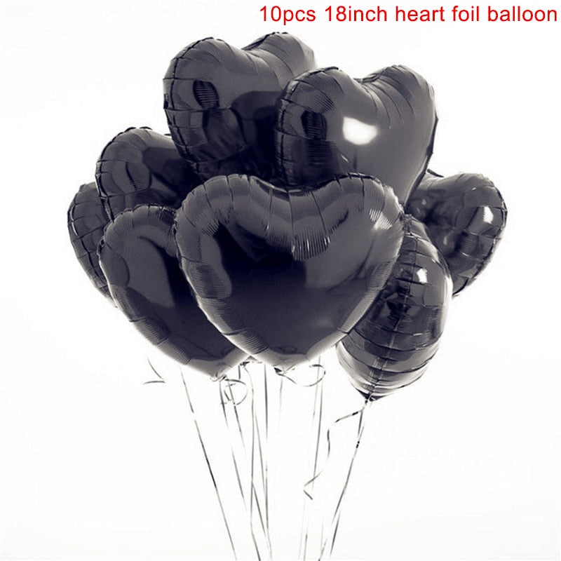 10pcs Multi Rose Gold Heart Foil Balloons Helium Balloon Kids Birthday Party Decorations Wedding Balloons Baby Shower Supplies