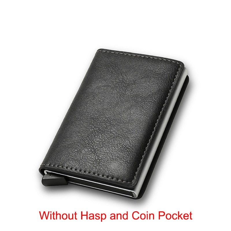 Carbon Fiber Rfid Card Holder Men Wallets Money Bag Zipper Coin Purse Small Leather Mini Slim Wallets Vallet Carteira Masculina