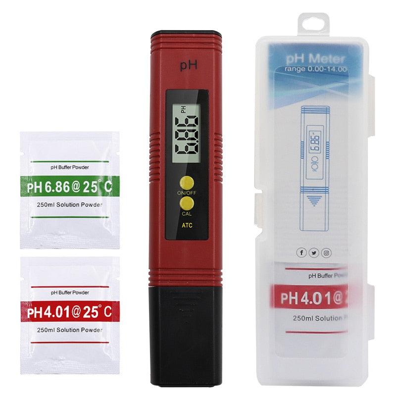 PH Meter 0.01 High Precision for Water Quality Tester with 0-14 Measurement Range Suitable Aquarium Swimming Pool