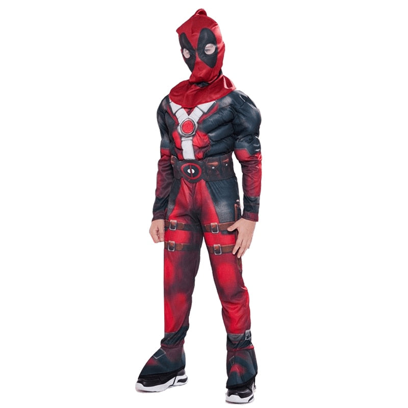 Marvel Superhero Spider Man Captain America Iron Man Thor Hulk Cosplay Costume Muscle Bodysuit Jumpsuit for Kids Halloween Party