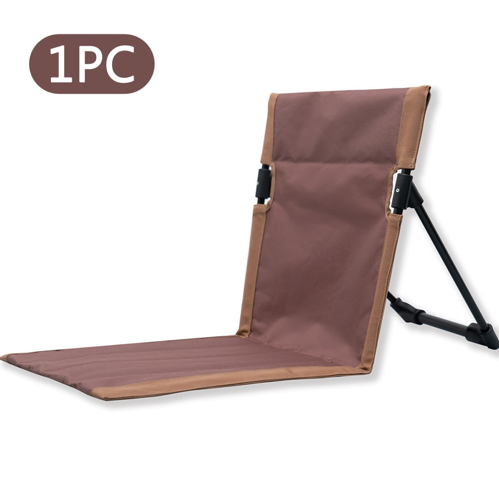 Foldable Camping Chair Outdoor Garden Single Lazy Chair Backrest Cushion Picnic Supplies Camping Folding Back Chair Beach Chairs