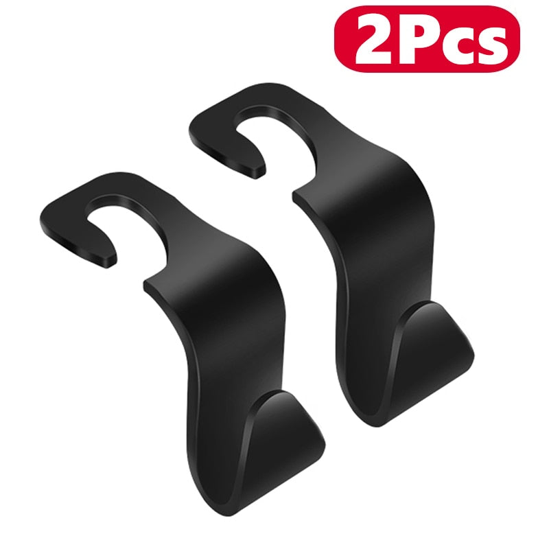 4Pack Hooks for Bags Car Clips Front Seat Headrest Organizer Holder Auto Fastener Hangers Car Storage Interior Accessories