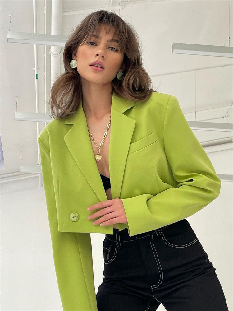 Taruxy 2022 Fall Women Blazer Suit Two Piece Sets Turn-down Collar Blazers Tops And Pleated Skirts Femme High Street Y2K Outfits