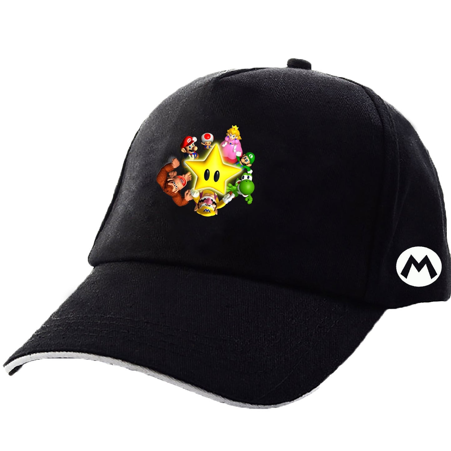 Classic Super Mario Baseball Cap Cartoon Anime Game Character Embroidery Logo Cap Cosplay Halloween Christmas Birthday Gift