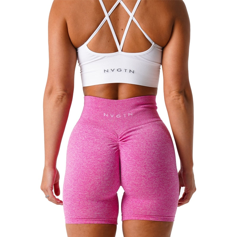 Nvgtn Scrunch Seamless Shorts Spandex Shorts Woman Fitness Elastic Breathable Hip-lifting Leisure Sports Running