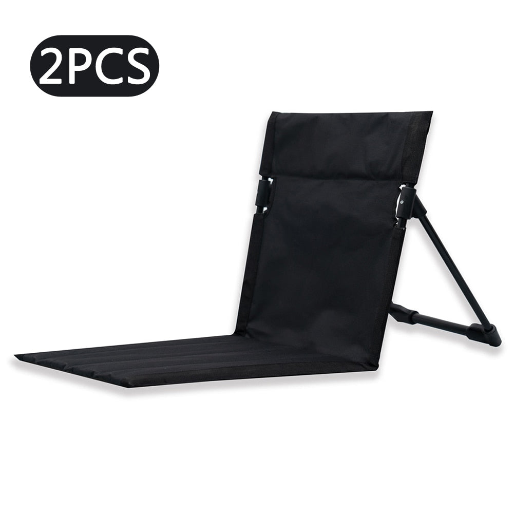 Foldable Camping Chair Outdoor Garden Single Lazy Chair Backrest Cushion Picnic Supplies Camping Folding Back Chair Beach Chairs