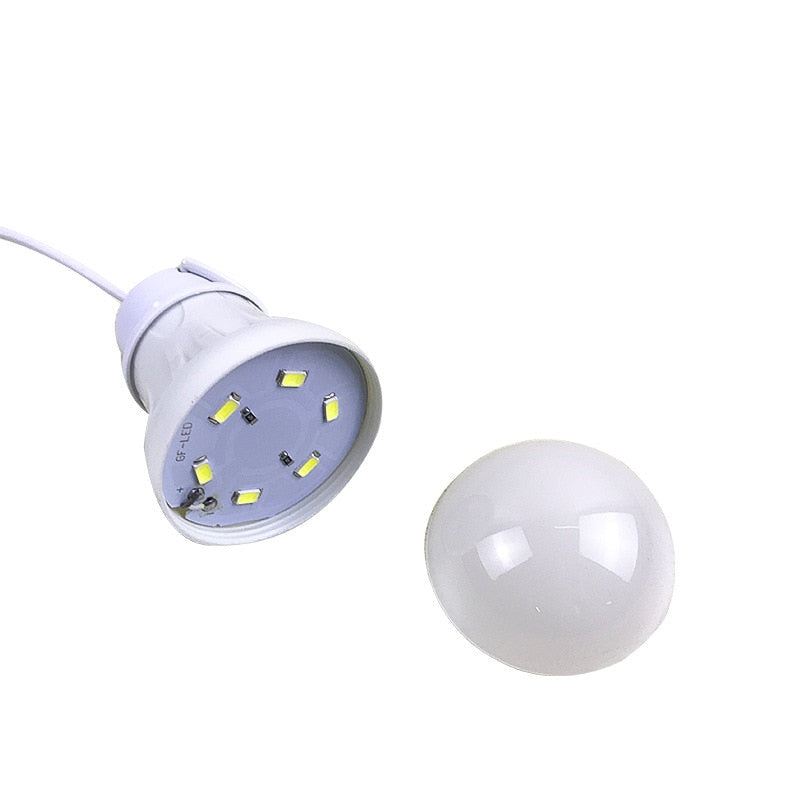 LED Lantern Portable Camping Lamp Mini Bulb 5V USB Power Book Light Reading Student Study Table Lamp Super Birght for Outdoor