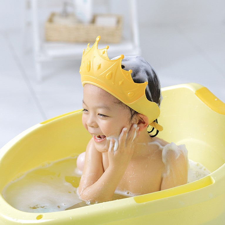 Baby Swim Shower Cap Bath Shampoo Adjustable Eye Protection Head Water Cover Baby Care Wash Hair Shower Cap For 0-6 Years Kids