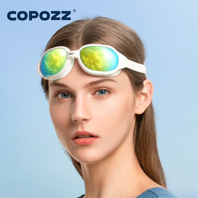 COPOZZ Myopia Swimming Goggles Men Women Adult Swim Goggle Professional Anti Fog Pool Swimming Glass Diopter Zwembril -1.5 to -7