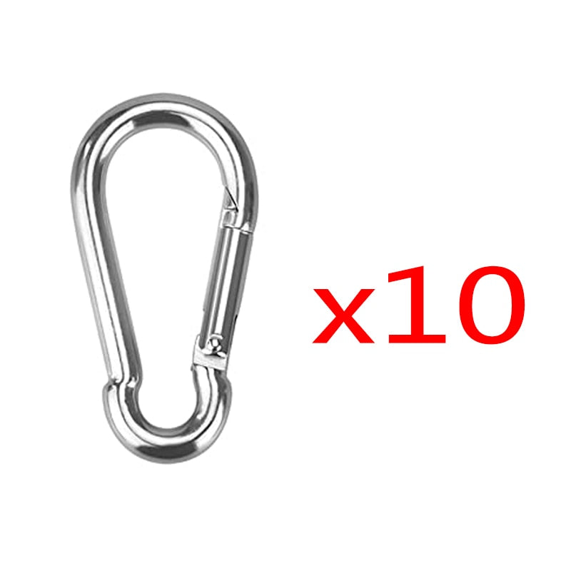 20Pcs Mini Carabiner Keychain Alluminum Alloy D-ring Buckle Spring Snap Clip Hooks Keychain Carabiner for Keys Camping Tools