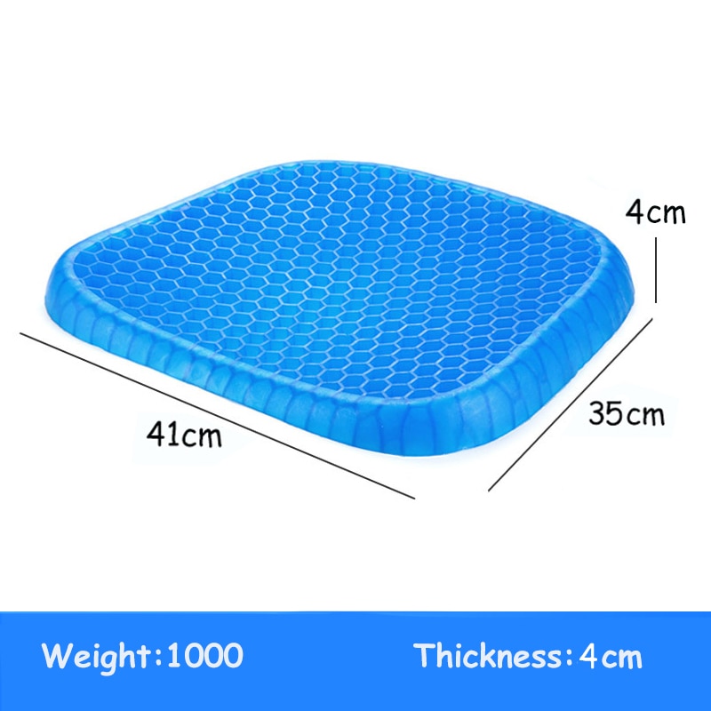 Summer Gel Seat Cushion Breathable Honeycomb Design For Pressure Relief Back Tailbone Pain - Home Office Chair Cars Wheelchair