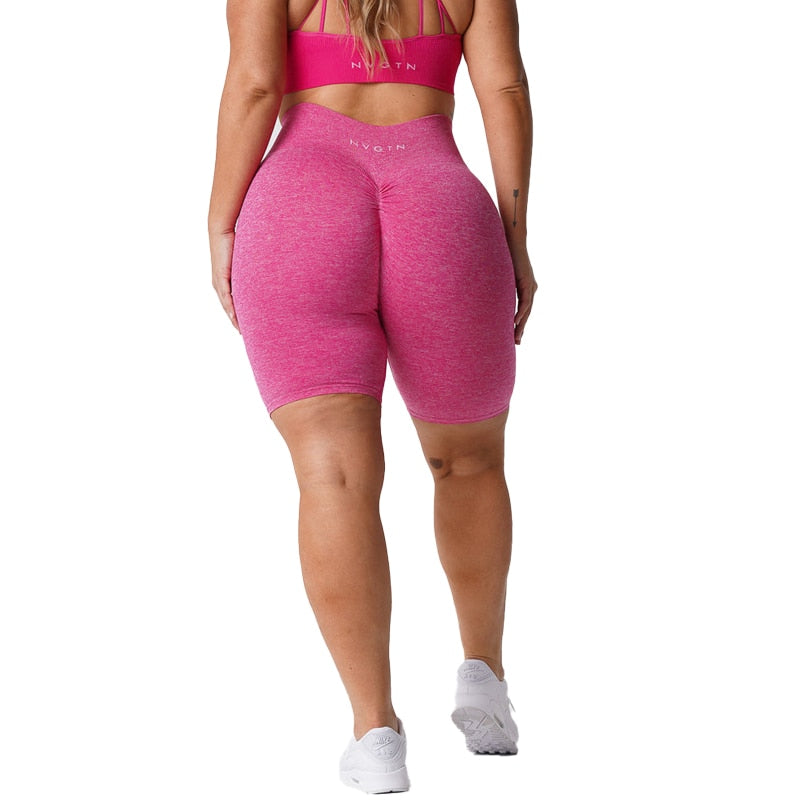 Nvgtn Scrunch Seamless Shorts Spandex Shorts Woman Fitness Elastic Breathable Hip-lifting Leisure Sports Running