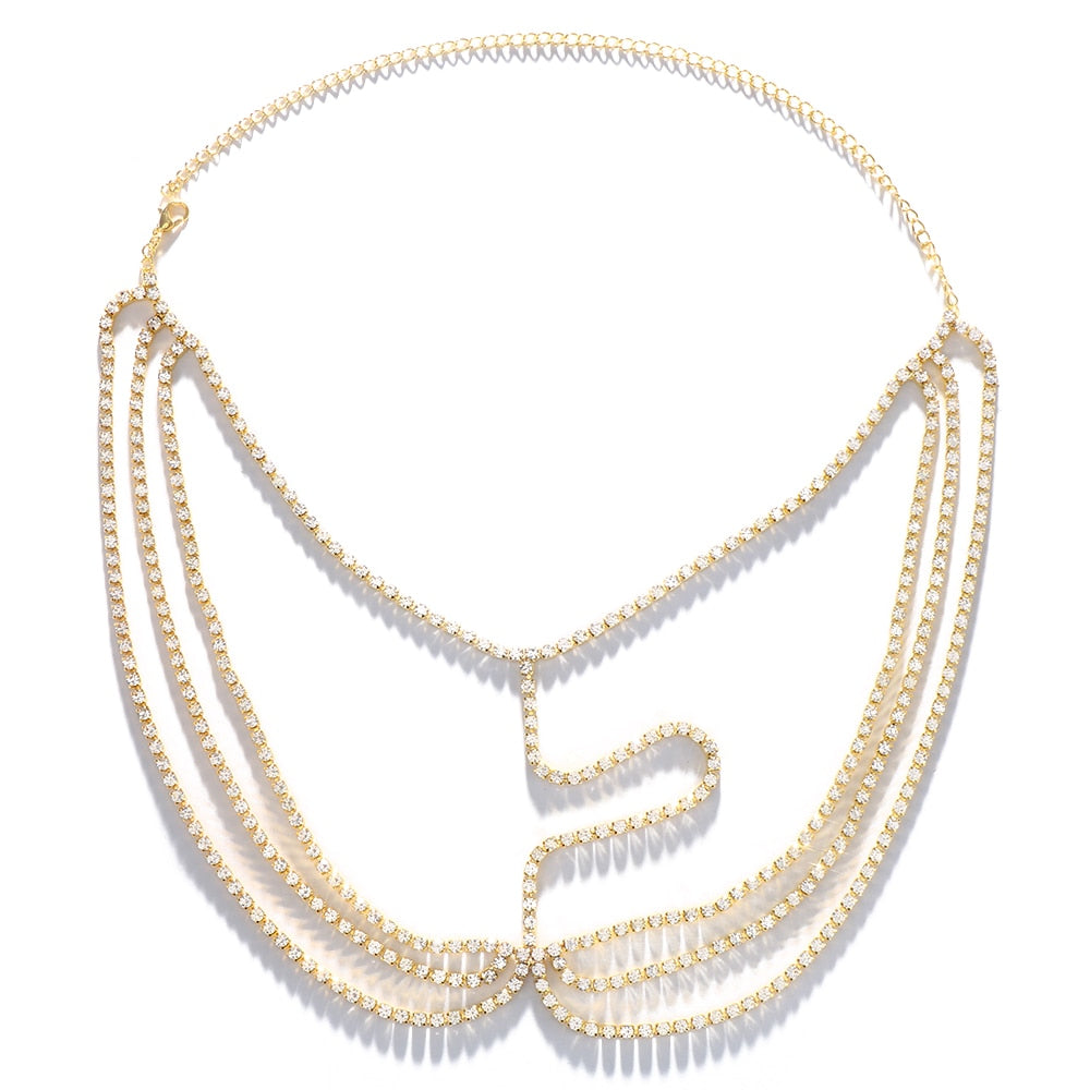 Layered Face Chain Mask Jewellery Decoration Accessories Hair Rhinestone Headdress Glitters Halloween Carnival Masks Women Gifts